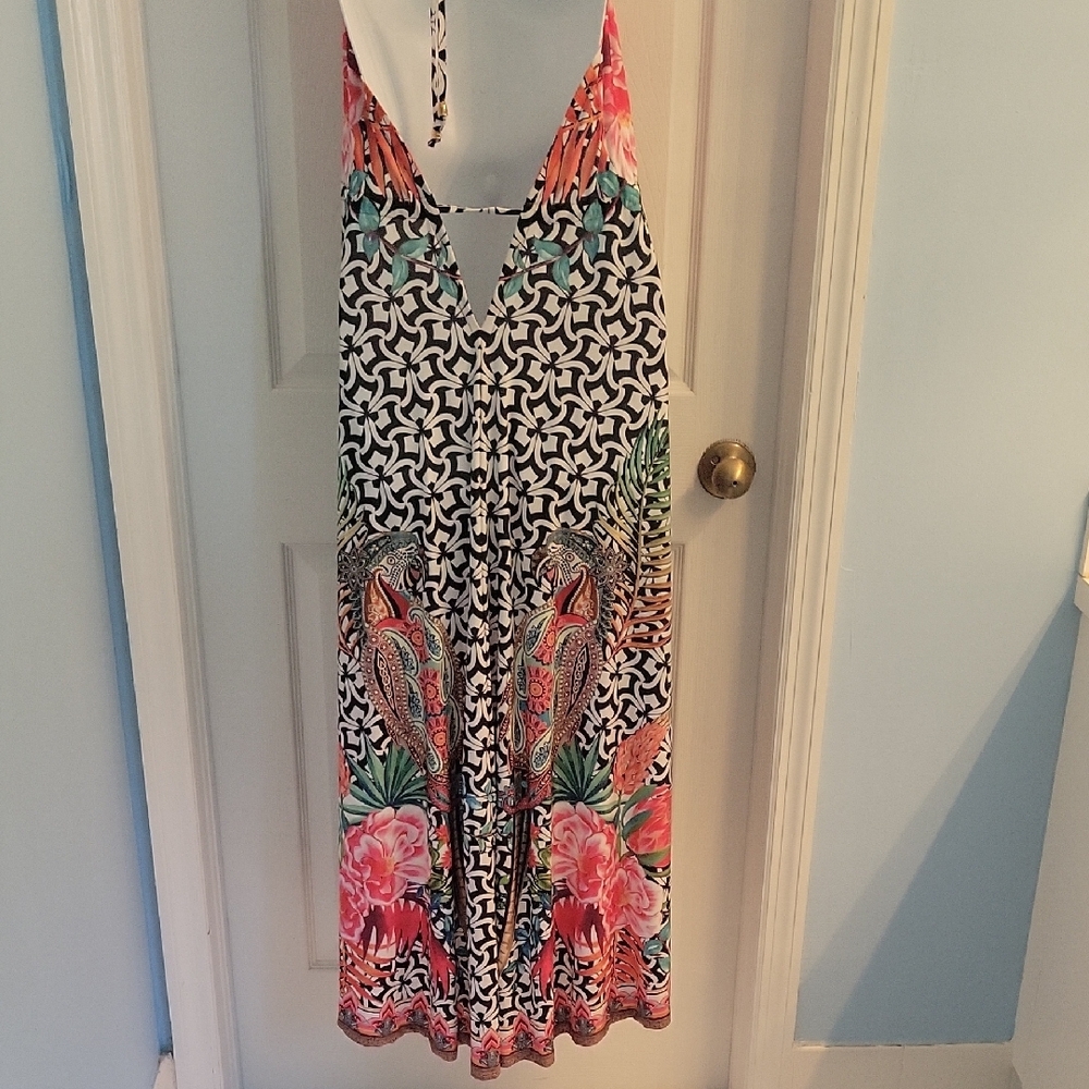 VENUS Floral High Low Dress - Pink and Black - Picture 7 of 13